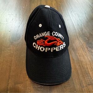 Vintage Orange County Choppers Motorcycles Hat City Hunter Strapback Cap-Black